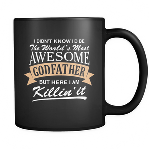 Men's World's Most Awesome Godfather - Mug - TEEEVER - - Drinkware -TeeEver.com