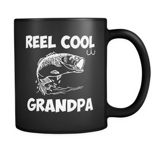 Reel Cool Grandpa Funny Fishing Gift - Mug - TEEEVER - - Drinkware -TeeEver.com