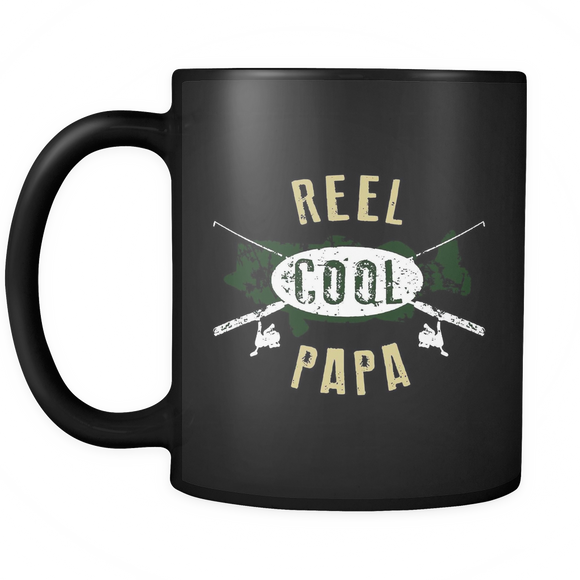 Mens Reel Cool Papa - Cute Fishing Father's Day Gift - Mug - TEEEVER - - Drinkware -TeeEver.com