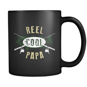 Mens Reel Cool Papa - Cute Fishing Father's Day Gift - Mug - TEEEVER - - Drinkware -TeeEver.com