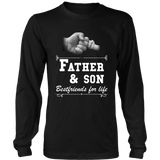 Mens Father Son Friends Fist Bump - Dad Father's Day Family - LS shirt