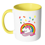 Autism Awareness - Unicorn Puzzle Piece - MUGS