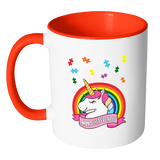 Autism Awareness - Unicorn Puzzle Piece - MUGS