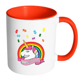 Autism Awareness - Unicorn Puzzle Piece - MUGS