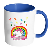 Autism Awareness - Unicorn Puzzle Piece - MUGS