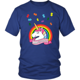 Autism Awareness - Unicorn Puzzle Piece - T shirt