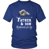 Mens Father Son Friends Fist Bump - Dad Father's Day Family - T shirt