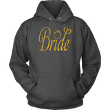 Womens Bride - Bachelorette Party Faux Gold With Ring - Hoodie