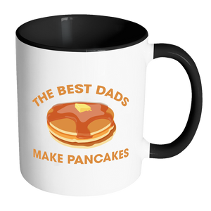 The Best Dads Make Pancakes Funny Father's Day - Mug - TEEEVER - Accent Mug - Black- Drinkware -TeeEver.com