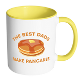 The Best Dads Make Pancakes Funny Father's Day - Mug - TEEEVER - Accent Mug - Yellow- Drinkware -TeeEver.com