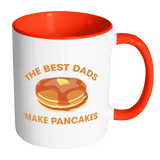 The Best Dads Make Pancakes Funny Father's Day - Mug - TEEEVER - Accent Mug - Red- Drinkware -TeeEver.com