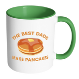 The Best Dads Make Pancakes Funny Father's Day - Mug - TEEEVER - Accent Mug - Green- Drinkware -TeeEver.com