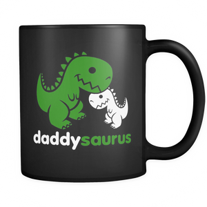 Daddysaurus Dinosaur Dino Daddy Father's Day - Mug - TEEEVER - - Drinkware -TeeEver.com