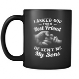 I Asked God For A Best Friend He Sent Me My Son Dad - Mug - TEEEVER - - Drinkware -TeeEver.com