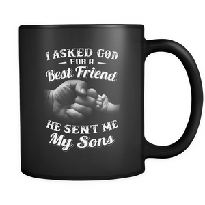 I Asked God For A Best Friend He Sent Me My Son Dad - Mug - TEEEVER - - Drinkware -TeeEver.com