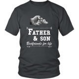Mens Father Son Friends Fist Bump - Dad Father's Day Family - T shirt