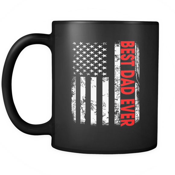 Men's Best Dad Ever American Flag - For Fathers Day - Mug - TEEEVER - - Drinkware -TeeEver.com