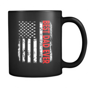 Men's Best Dad Ever American Flag - For Fathers Day - Mug - TEEEVER - - Drinkware -TeeEver.com