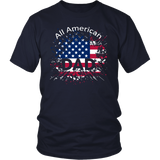 Mens All American Dad American Flag - Father's Day Gift - t shirt tank top hoodie - TEEEVER - District Unisex Shirt / Navy / S- T-shirt -TeeEver.com