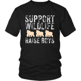 Support Wildlife Raise Boys - funny Father's Day - t shirt tank top hoodie - TEEEVER - District Unisex Shirt / Black / S- T-shirt -TeeEver.com