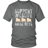 Support Wildlife Raise Boys - funny Father's Day - t shirt tank top hoodie - TEEEVER - District Unisex Shirt / Grey / S- T-shirt -TeeEver.com