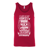 Daddy Superhero - Funny Father's Day Holiday or Gift - T shirt tank top hoodie - Canvas Unisex Tank / Red / S- T-shirt -TeeEver.com