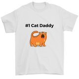 #1 Cat Daddy - T-shirt - Father's Day Gift Idea - Gildan Mens T-Shirt / White / S- T-shirt -TeeEver.com