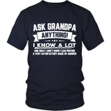 Ask Grandpa Anything Funny Father's Day - Gift Smart - T shirt tank top hoodie - District Unisex Shirt / Navy / S- T-shirt -TeeEver.com