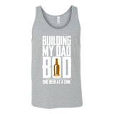 Building My Dad Bod One Beer A Time Cool Father's Day - t shirt tank top - TEEEVER - Canvas Unisex Tank / Athletic Grey / S- T-shirt -TeeEver.com