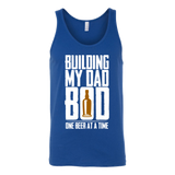 Building My Dad Bod One Beer A Time Cool Father's Day - t shirt tank top - TEEEVER - Canvas Unisex Tank / Royal / S- T-shirt -TeeEver.com