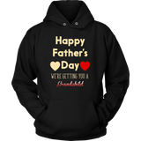 Pregnancy Announcement Happy Father's Day Gift Dad - t shirt tank top hoodie - TEEEVER - Unisex Hoodie / Black / S- T-shirt -TeeEver.com