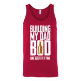 Building My Dad Bod One Beer A Time Cool Father's Day - t shirt tank top - TEEEVER - Canvas Unisex Tank / Red / S- T-shirt -TeeEver.com