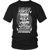 Daddy Superhero - Funny Father's Day Holiday or Gift - T shirt tank top hoodie - District Unisex Shirt / Black / S- T-shirt -TeeEver.com