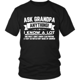 Ask Grandpa Anything Funny Father's Day - Gift Smart - T shirt tank top hoodie - District Unisex Shirt / Black / S- T-shirt -TeeEver.com