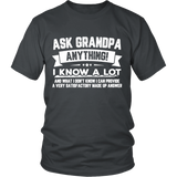 Ask Grandpa Anything Funny Father's Day - Gift Smart - T shirt tank top hoodie - District Unisex Shirt / Charcoal / S- T-shirt -TeeEver.com