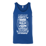 Daddy Superhero - Funny Father's Day Holiday or Gift - T shirt tank top hoodie - Canvas Unisex Tank / Royal / S- T-shirt -TeeEver.com