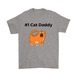 #1 Cat Daddy - T-shirt - Father's Day Gift Idea - Gildan Mens T-Shirt / Sport Grey / S- T-shirt -TeeEver.com