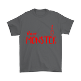 Beer Monster, Milk Monster Father And Baby - for Dad - Gildan Mens T-Shirt / Charcoal / S- T-shirt -TeeEver.com