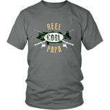 Mens Reel Cool Papa - Cute Fishing Father's Day Gift - t shirt tank top hoodie - TEEEVER - District Unisex Shirt / Grey / S- T-shirt -TeeEver.com