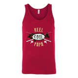 Mens Reel Cool Papa - Cute Fishing Father's Day Gift - t shirt tank top hoodie - TEEEVER - Canvas Unisex Tank / Red / S- T-shirt -TeeEver.com