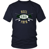 Mens Reel Cool Papa - Cute Fishing Father's Day Gift - t shirt tank top hoodie - TEEEVER - District Unisex Shirt / Navy / S- T-shirt -TeeEver.com