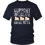 Support Wildlife Raise Boys - funny Father's Day - t shirt tank top hoodie - TEEEVER - District Unisex Shirt / Navy / S- T-shirt -TeeEver.com