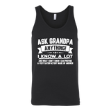 Ask Grandpa Anything Funny Father's Day - Gift Smart - T shirt tank top hoodie - Canvas Unisex Tank / Black / S- T-shirt -TeeEver.com