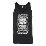 Daddy Superhero - Funny Father's Day Holiday or Gift - T shirt tank top hoodie - Canvas Unisex Tank / Black / S- T-shirt -TeeEver.com