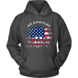 Mens All American Dad American Flag - Father's Day Gift - t shirt tank top hoodie - TEEEVER - Unisex Hoodie / Charcoal / S- T-shirt -TeeEver.com
