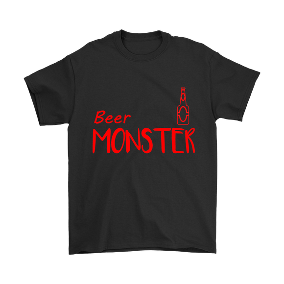Beer Monster, Milk Monster Father And Baby - for Dad - Gildan Mens T-Shirt / Black / S- T-shirt -TeeEver.com