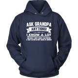 Ask Grandpa Anything Funny Father's Day - Gift Smart - T shirt tank top hoodie - Unisex Hoodie / Navy / S- T-shirt -TeeEver.com