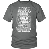 Daddy Superhero - Funny Father's Day Holiday or Gift - T shirt tank top hoodie - District Unisex Shirt / Grey / S- T-shirt -TeeEver.com