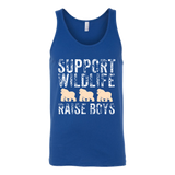 Support Wildlife Raise Boys - funny Father's Day - t shirt tank top hoodie - TEEEVER - Canvas Unisex Tank / Royal / S- T-shirt -TeeEver.com