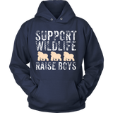 Support Wildlife Raise Boys - funny Father's Day - t shirt tank top hoodie - TEEEVER - Unisex Hoodie / Navy / S- T-shirt -TeeEver.com